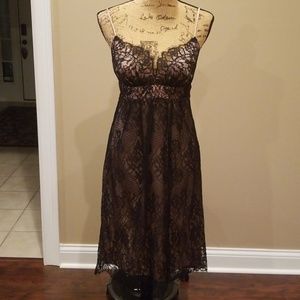 Lillie Rubin black lace swxy sweet dress Rk:5:119